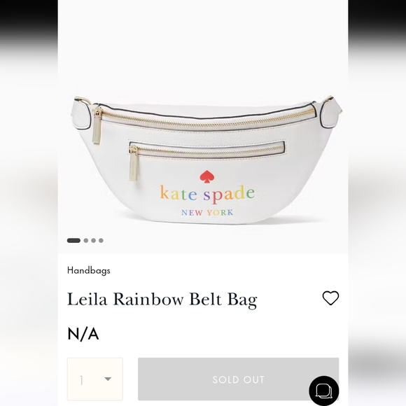 KATE SPADE Leila Rainbow Belt Bag Limited edition PRIDE with matching key wallet - Picture 6 of 6